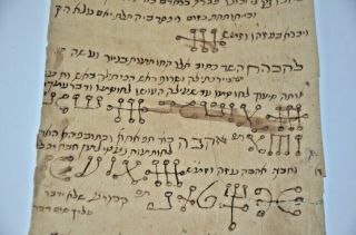 18th Century Amulet Manuscript Judaica Rare Hebrew Kabala קמיע עתיק כתב יד N R