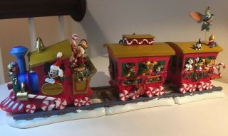 Disney Store Christmas 3 - Pc Musical Animated Train Holiday Express Figurine Rare