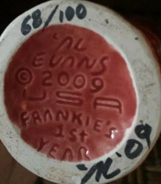 Rare Crazy Al - Frankie’s Tiki Room Orange Glaze Mug Signed 68/100 6
