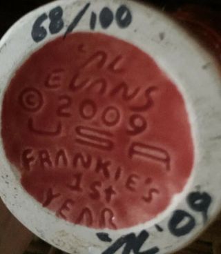 Rare Crazy Al - Frankie’s Tiki Room Orange Glaze Mug Signed 68/100 7