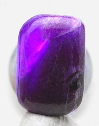 RARE GEL SUGILITE CABOCHON Purple Mineral Specimen Natural Lapidary Gemstone 2
