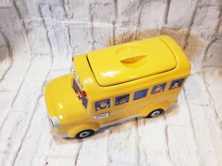 School Bus Cookie Jar Canister Yellow Ceramic Boston Warehouse Trading Co 2