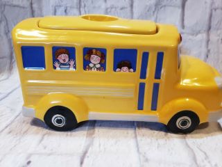 School Bus Cookie Jar Canister Yellow Ceramic Boston Warehouse Trading Co 7