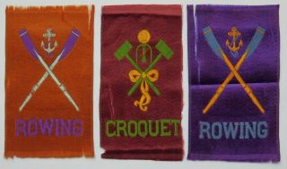 Rowing Croquet Sports Canadian Miscellany 1910/15 Imperial Tobacco Woven Silks