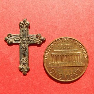ANTIQUE PIRATE TIMES CRUCIFIX CROSS OLD RELIGIOUS BLESSED VIRGIN MARY CHARM 5