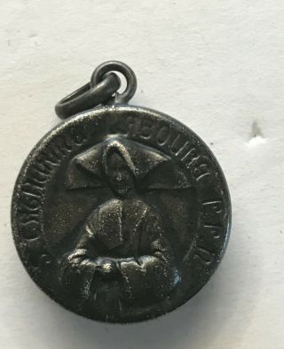 Vintage Relic Small St Catherine Laboure Medal Pendant Charm Religious Catholic