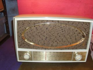 Vintage 1959 Zenith Tube Radio Am/fm Counter Or Table Top