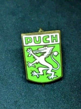 Steyr Puch Moped Motorcycle Logo Old Enameled Brass Pin Badge 1930\s