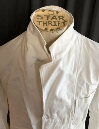 Vintage 1950s Medicine Hospital Doctor Scrubs Uniform Coat 42 Distressed