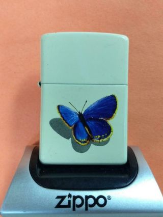 Zippo Lighter – Indigo Blue Butterfly – Reminiscent Of Town & Country