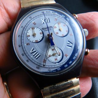 Vintage Swiss Swatch Chronograph Quartz Unisex Watch