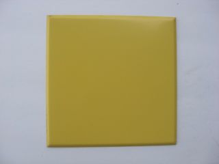 25x Vtg Yellow 5 " Aluminum Wall Tile Retro Kitchen Bathroom Crafts Estate Find