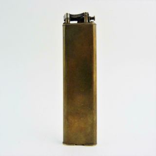 Vintage Dunhill Art Deco Period Lift Arm Tall Brass Lighter,  Pat No.  143752