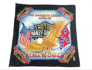 Harley Davidson Bandana Motorcycles Rebel By Choice Flag Eagle American Legend
