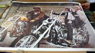 Easy Rider Fonda Hopper Nicholson On Harley Motorcycle Poster Huge 41 " X 29 "