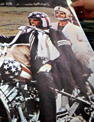 Easy Rider FONDA Hopper NICHOLSON on HARLEY MOTORCYCLE POSTER HUGE 41 