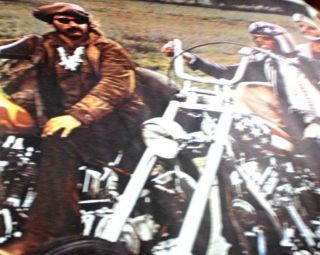 Easy Rider FONDA Hopper NICHOLSON on HARLEY MOTORCYCLE POSTER HUGE 41 