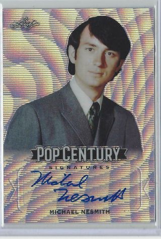 Michael Nesmith Autograph 2019 Leaf Pop Century Auto The Monkees Silver Wave