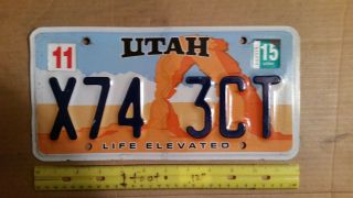 License Plate,  Utah,  Life Elevated,  Hologram,  Arches National Park,  X 74 3 Ct