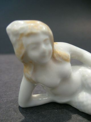 Vintage Ceramic Blond Mermaid Figurine Made in Japan Aquarium Fish Bowl Figure 2