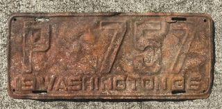 2 1936 Washington Passenger Vehicle License Plate Singles.  Whitman Co Spokane Co 4