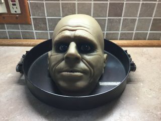 Gemmy Halloween Talking Head Animated Jeeves The Butler Candy Dish Vintage
