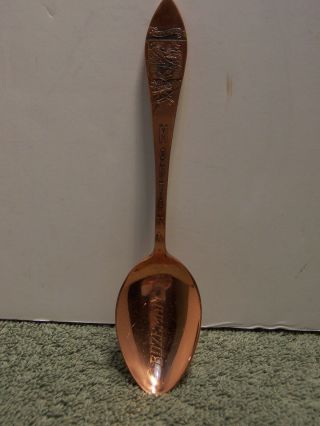 Vintage Solid Copper Spoon,  Bozeman Montana