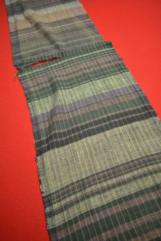 YC04/95 Vintage Japanese Fabric Cotton Antique Boro Patch Sumizome SHIMA 26.  4 