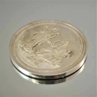 Ganesh & Lakshmi Diwali Puja Festival 925 Sterling Silver Good Fortune Coin A975