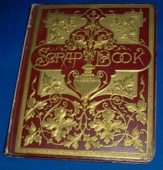 Victorian Scrap Book Cir 1880s - 1890s Animals Dogs Ships,  Embossed Diecut Scraps