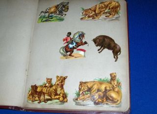 Victorian Scrap Book cir 1880s - 1890s Animals Dogs Ships,  embossed diecut scraps 7