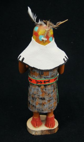 Antique Hopi Kachina Doll Mudhead Signed Native American Hand Painted A8634 3
