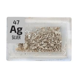 Lab Grown Pure Silver Metal Crystals Ag 99.  999 Pure Silver In Element Tile