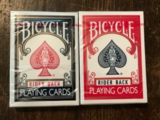 2 Decks Bicycle 808 Rider Back Poker Playing Cards Usa Red/blue Air Cush