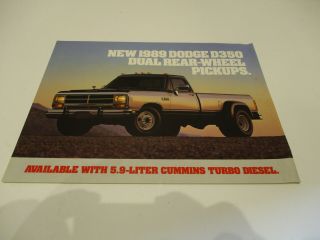 1989 Dodge Dually Sales Flyer