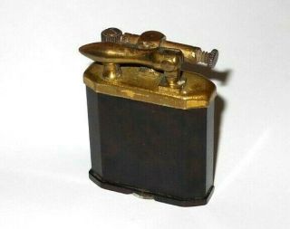 Vintage 1930`s - 40`s Brown Bakelite Lift - Arm Cigarette Lighter,  Sparks