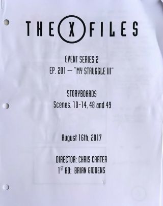 The X Files - Storyboard - Episode 201 My Struggle Iii Scenes 10 - 14,  48 And 49