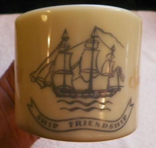 Vintage Early American Old Spice Ship Friendship Shaving Mug And Albright Brush