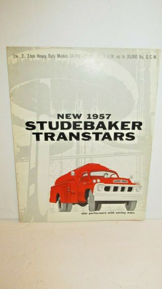 1957 Studebaker Transtars Truck Fold Out Dealer Brochure