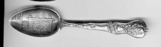 Antique Santa Claus Merry Christmas Sterling Spoon,  Watson
