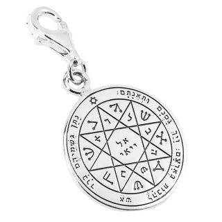 Guarding And Protection Seal Pentacle King Solomon Pendant Amulet Silver Ø 0.  6 