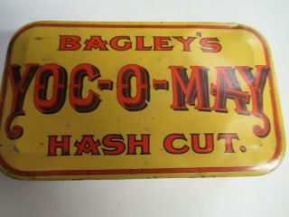 Vintage Tobacco Tin - - Bagley ' s (YOC - O - May) - Hash cut 2