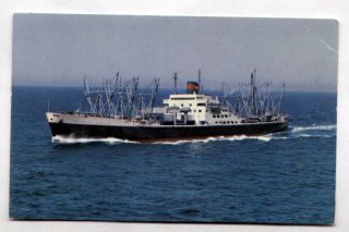 Vintage Postcard American President Steamship Ss President Lincoln Cargoliner