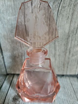 101 Vintage Irice Crystal Perfume Bottle Decanter Etched Stopper