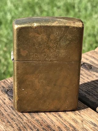 Vtg Zippo 1932 - 1990 Solid Brass Commemorative Cigarette Lighter 2