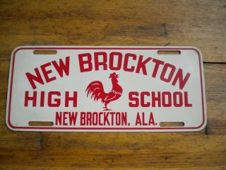 Vintage Brockton High School Alabama Al License Plate Car Truck Tag