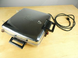 Manning - Bowman Electric Waffle Maker Chrome Square Model 37505