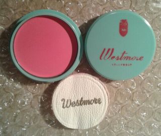 Vintage House Of Westmore Hollywood Dry Rouge Pepper Red Compact Full With Puff