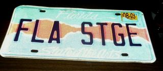 FLORIDA Stage License Plate - State of the Arts - FLA STGE theater vanity FL tag 2