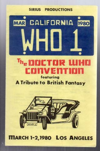 Doctor Who Convention Program Signed And Photographs 1980